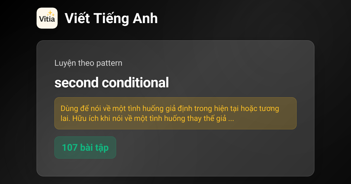 Pattern: second conditional
